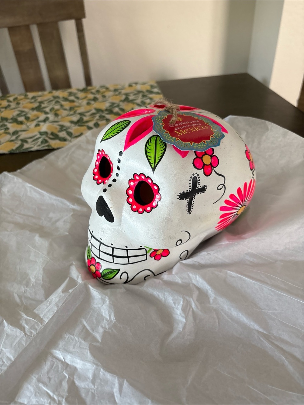 Day Of The Dead Painted Skull - Full Size